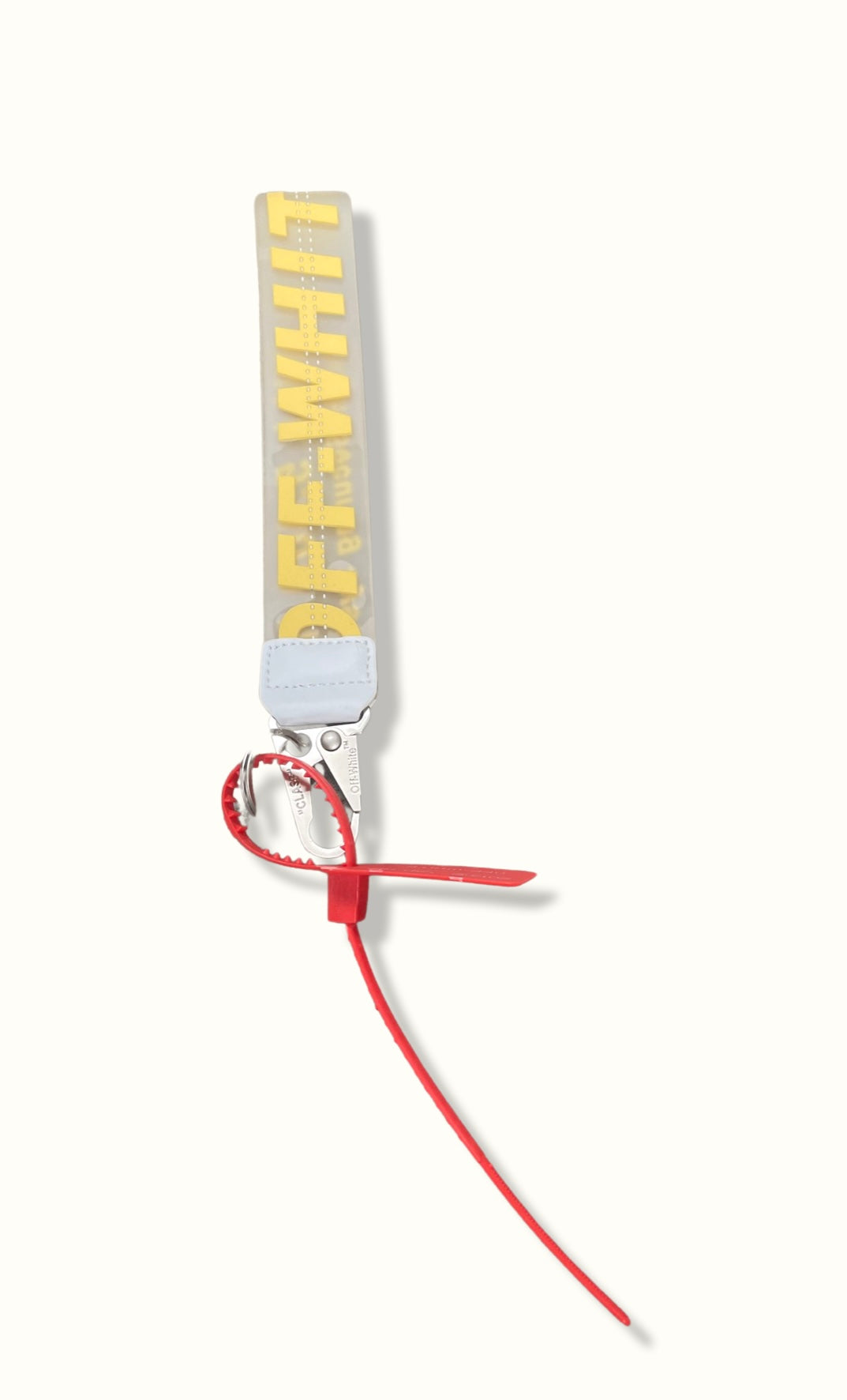 Off outlet White Lanyard Keychain